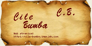 Ćile Bumba vizit kartica